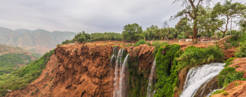 L'envoûtante cascade d'Ouzoud, merveille naturelle du Haut Atlas. Crédit : Oussama Rhaleb / Le Desk