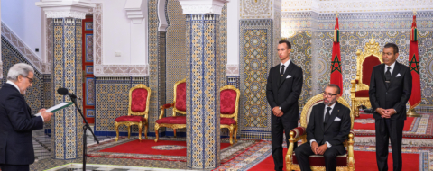 Abdellatif Jouahri, gouverneur de Bank Al Maghrib reçu en audience royale au Palais de Tétouan, le 29 juillet 2025. Crédit : MAP