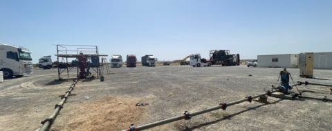 Ultimes préparatifs sur le site du puits MOU-3 de Predator Oil & Gas. Crédit: Predator