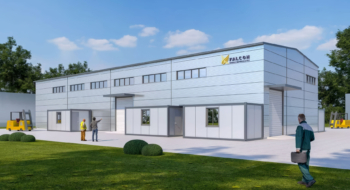 Une maquette numérique de l'usine pilote de Falcon Energy Materials à Jorf Lasfar.