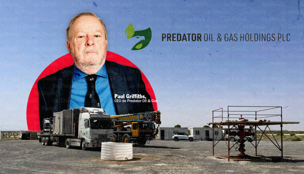 Paul Griffiths, CEO de Predator Oil & Gas. Création : Mohamed Mhannaoui / Le Desk