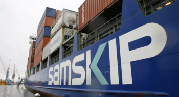 Un navire porte-containers du logisticien Samskip. Crédit : DR