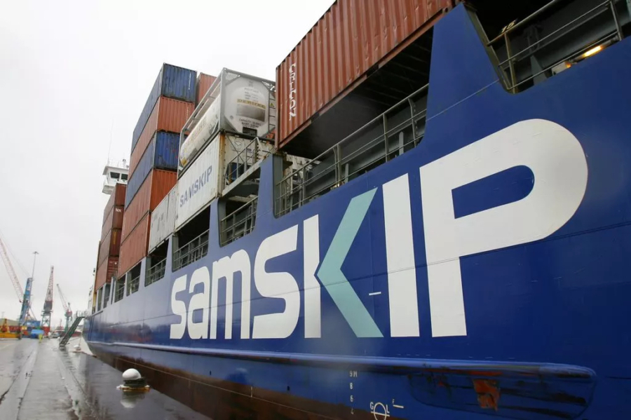 Un navire porte-containers du logisticien Samskip. Crédit : DR
