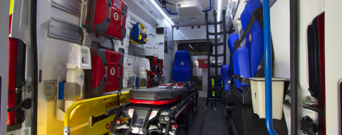 L'intérieur d'une ambulance (Photo d'illustration). Crédit : DR