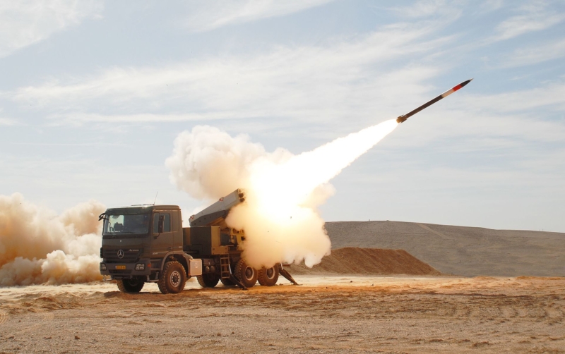 Le système de lance-roquettes israélien PULS acquis par les FAR auprès de l'Israélien Elbit. Crédit : Elbit Systems