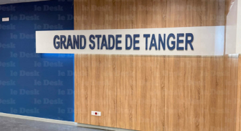Dans les couloirs du Grand Stade de Tanger.