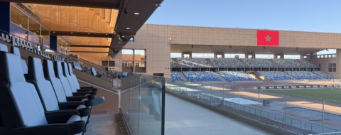 Les espaces VIP du Grand Stade de Marrakech rénovés à l'occasion de la CAN 2025.