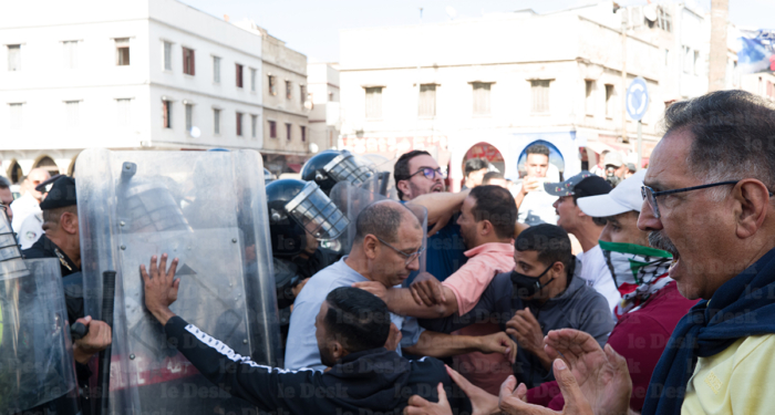 Manifestation GenZ212 à Casablanca. Crédit : Le Desk