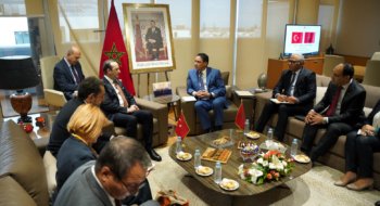 Lors de la rencontre entre Omar Hejira, secrétaire d'État chargé du Commerce extérieur, et Mustafa Tuzcu, vice-ministre turc du Commerce, le 4 septembre 2025 à Rabat.