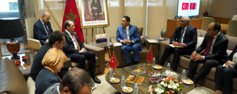 Lors de la rencontre entre Omar Hejira, secrétaire d'État chargé du Commerce extérieur, et Mustafa Tuzcu, vice-ministre turc du Commerce, le 4 septembre 2025 à Rabat.