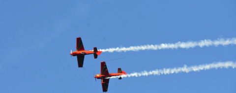 La prestigieuse équipe de voltige des Forces Royales Air (FRA) "Marche Verte"