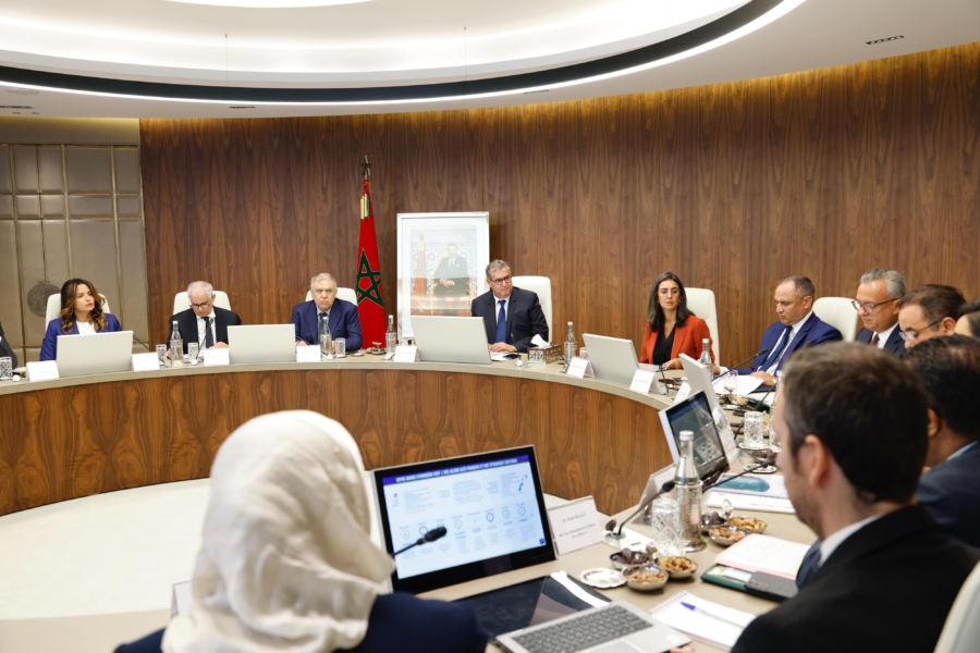La réunion du comité de pilotage chargé de l’Offre Maroc en matière d’hydrogène vert, le 17 septembre 2025. Crédit : Département du chef du gouvernement
