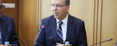 Tarik Senhaji, président de l'AMMC lors de sa prise de fonctions ce 21 octobre 2025. Crédit : Ministère de l'Economie et des Finances