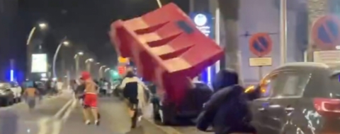 À El Jadida, les manifestants ont causé des dégâts matériels sur la corniche. Crédit : DR