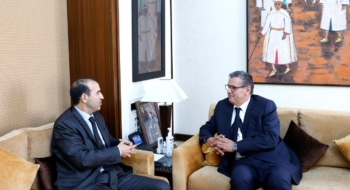 Le patron de l'INPPLC reçu par Aziz Akhannouch ce 21 octobre. Crédit : Chefferie du gouvernement