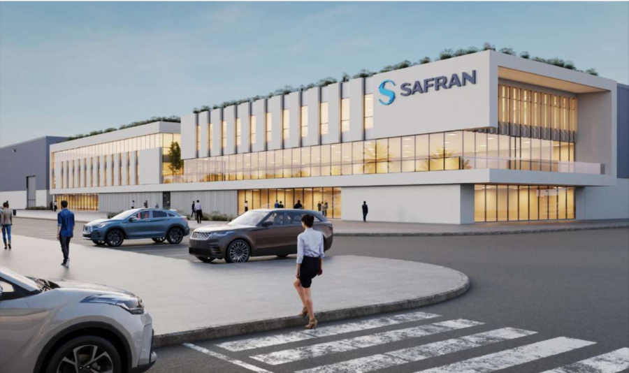 Maquette du futur complexe industriel de Safran à Nouaceur. Crédit : Safran