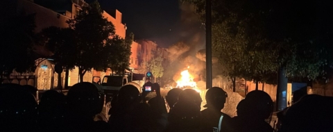 Dans le quartier de Sidi Youssef, à Marrakech, les manifestations se sont transformés en