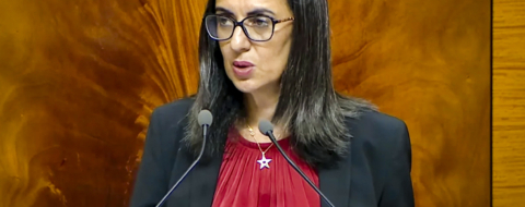 Nadia Fettah, ministre de l'Économie et des Fiances, lors de la présentation du PLF 2026 au Parlement, le 20 octobre 2025.