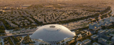 Une maquette numérique de la future gare Casa Sud, à Casablanca.