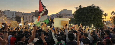 Manifestion de la GenZ212 à Casablanca, le 18 octobre. Crédit : Sami Lakmahri/LeDesk.