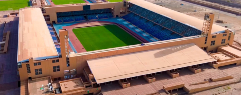 Une vue aérienne du Grand Stade de Marrakech.