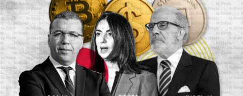 Nadia Fettah, ministre de l'Economie et des Finances, Abdellatif Jouahri, wali de Bank Al Maghrib et Tarik Senhaji, président de l'AMMC