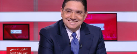 Nasser Bourita, ministre des Affaires étrangères sur le plateau de 2M.