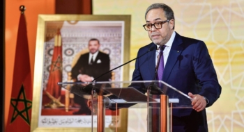 Abdelhamid Addou, lors de la 58e Assemblée générale de l’Organisation des transporteurs aériens arabes, mardi 4 novembre à Rabat. Crédit : RAM