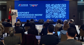 L'AMDIE a organisé la deuxième conférence du programme Export Morocco Now à Rabat, le jeudi 13 novembre 2025. Crédit : Constance Sade / Le Desk