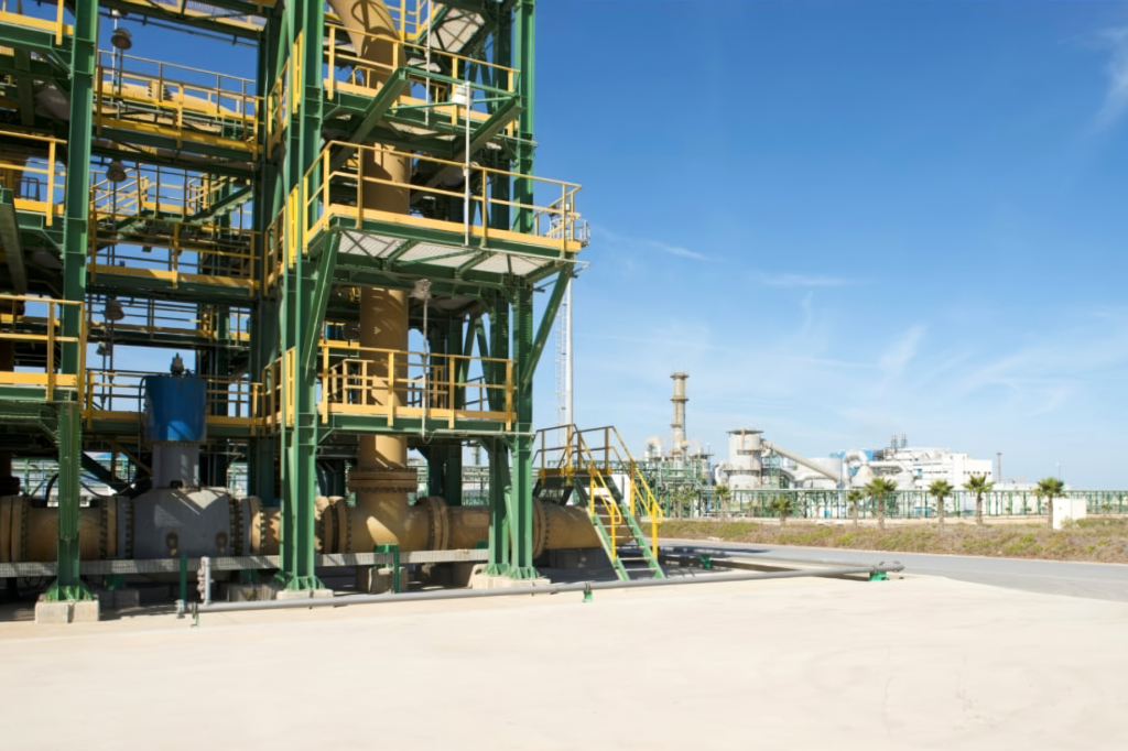 Une usine d'OCP Nutricrops à Jorf Lasfar.