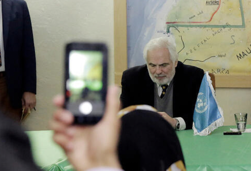 Christopher Ross, ex-envoyé spécial de l'ONU pour le Sahara à la rencontre du Polisario en 2016