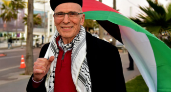 Sion Assidon, lors d’une manifestation pro-palestinienne le 14 février 2019.