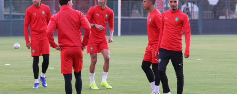Entraînement officiel de la sélection du Maroc au complexe Mohammed VI de football
