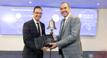 Mohamed Saad, directeur général par intérim de la Bourse de Casablanca, et Nabil Amar, CEO de Cash Plus.