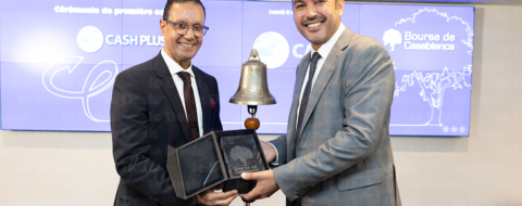 Mohamed Saad, directeur général par intérim de la Bourse de Casablanca, et Nabil Amar, CEO de Cash Plus.