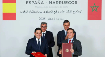 Nasser Bourita au palais de la Moncloa à Madrid, en Espagne, le 4 décembre 2025