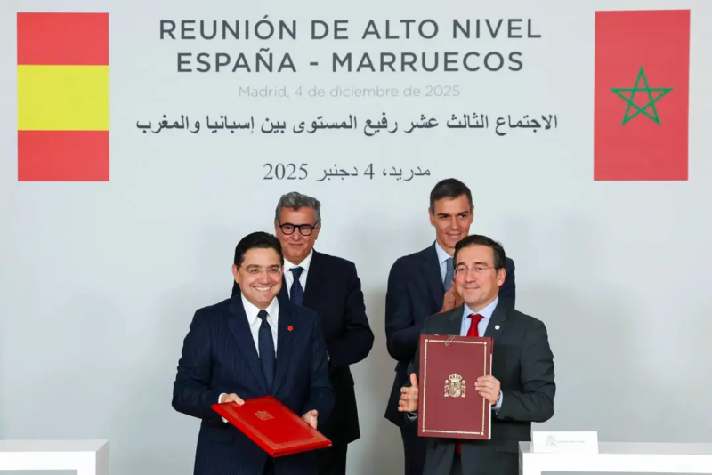 Nasser Bourita au palais de la Moncloa à Madrid, en Espagne, le 4 décembre 2025