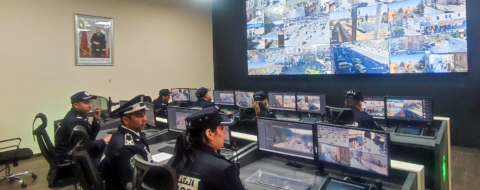 La salle de contrôle du dispositif de vidéosurveillance déployé par la DGSN dans la médina de Marrakech.