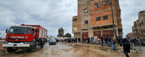 Les lieux du drame qui a coûté la vie à vingt-deux personnes, dans le quartier Al Massira à Fès.