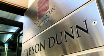 Les bureaux du cabinet international Gibson Dunn à Washington, aux États-Unis.