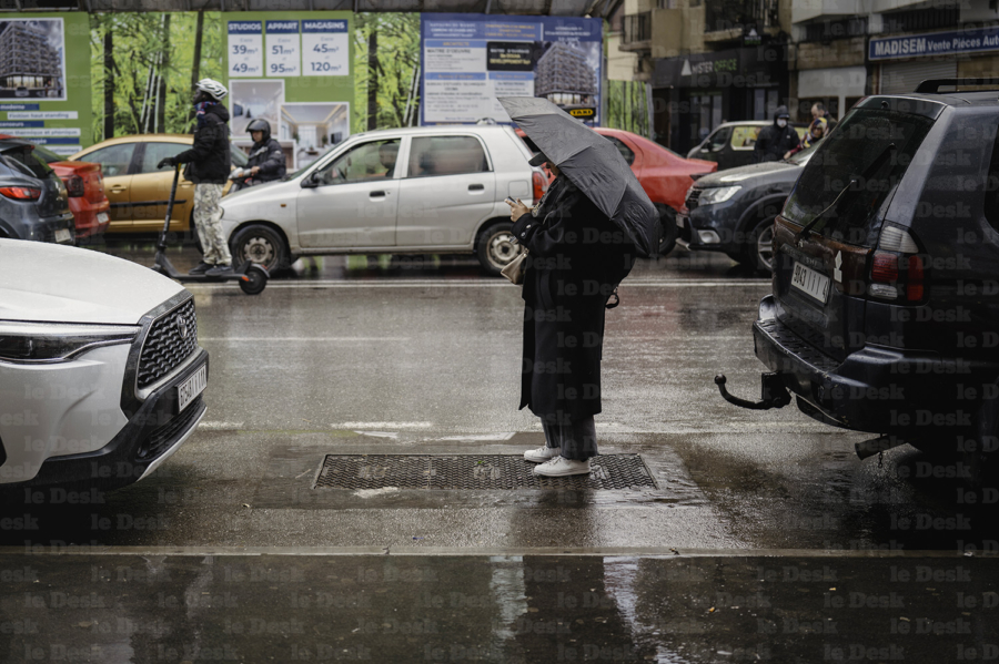 Pluie sur une ville du Maroc