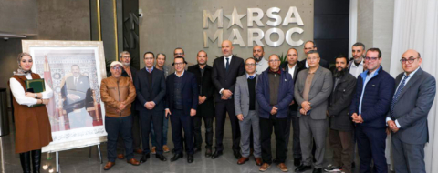 Lors de la signature de l'accord social entre Marsa Maroc et s principales centrales syndicales. Crédit : Marsa Maroc