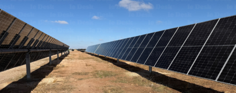 La ferme solaire d'Oulad Farès, à Khouribga, développée et exploitée par OCP Green Energy.