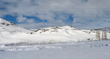 L'Atlas recouvert d'un manteau de neige.