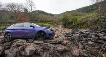 Les mauvaises conditions météorologiques ont provoqué des glissements de terrains dans le sud de la péninsule ibérique, le 27 janvier 2026