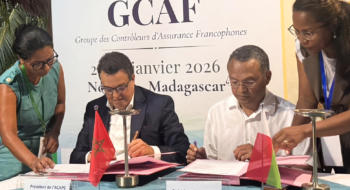 Lors de la cérémonie de signature d’un protocole d’accord entre l’ACAPS et la Commission malgache de supervision bancaire et financière.