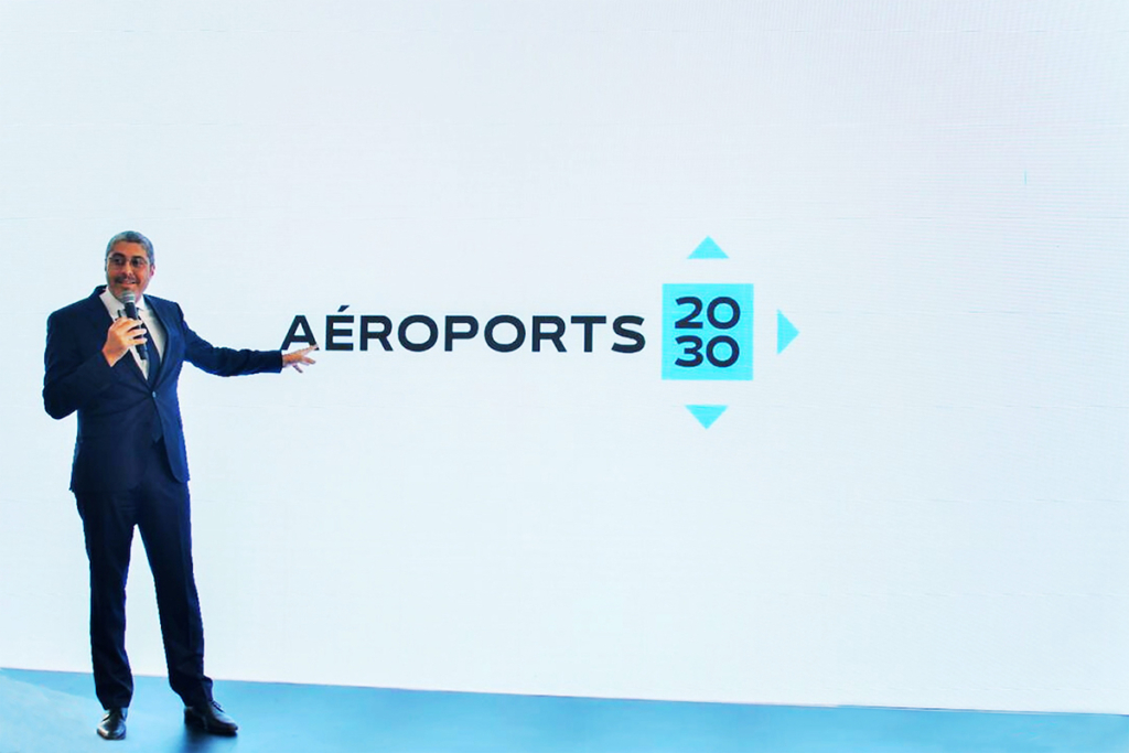 Adel El Fakir, DG de l'ONDA présentant la stratégie Aéroports 2030