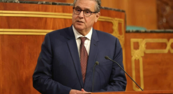 Aziz Akhannouch, Chef du gouvernement, dans l'enceinte du Parlement.