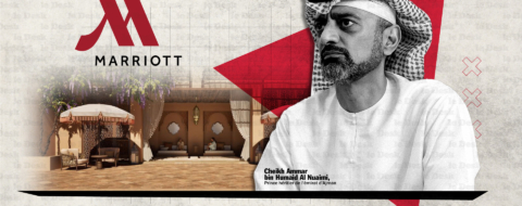 Cheikh Ammar bin Humaid Al Nuaimi, prince héritier de l'émirat d'Ajman, aux Émirats arabes unis.