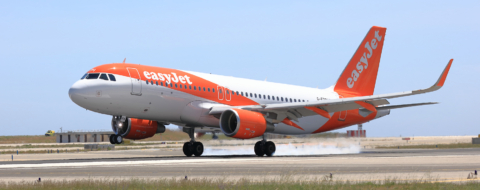 Un Airbus A320 de la compagnie low-cost britannique EasyJet.